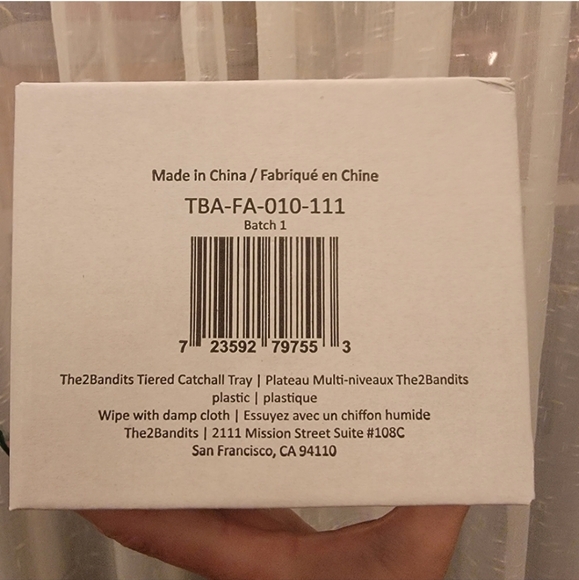 The 2 Bandits 3 Tiered Catchall Tray White Plastic NWT - Picture 3 of 10